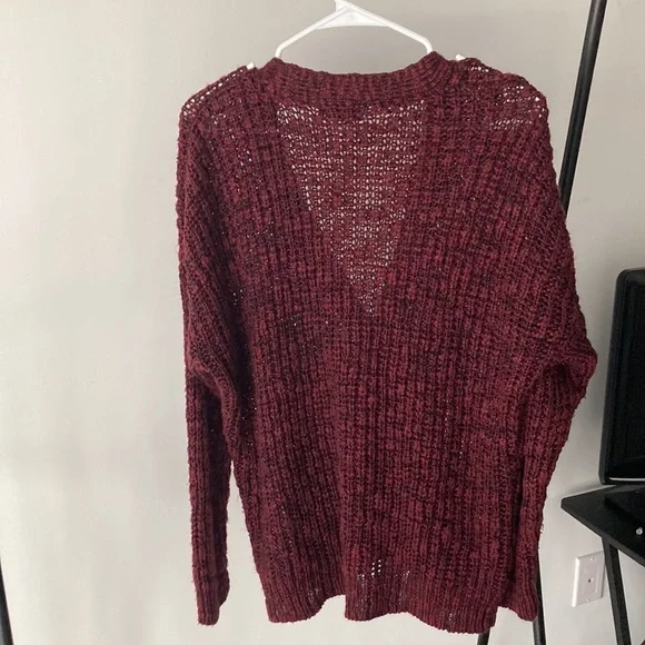 Red Button Up Cardigan - Picture 3 of 4